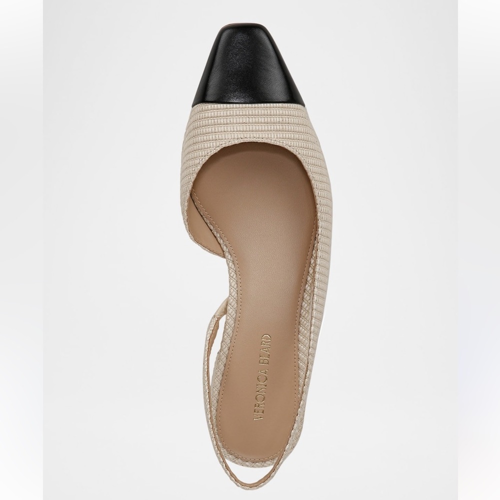 Veronica Beard - Cecile Raffia Cap - Toe Slingback - image 1